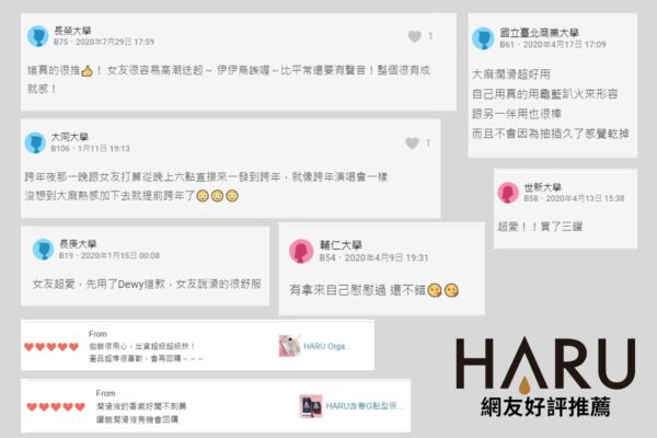dcard西斯版和pinkoi都推薦使用的HARU水性潤滑液