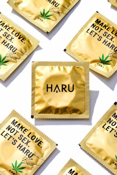 HARU熱感保險套，獨家添加大麻潤滑液，可搭配水溶性潤滑液一同使用